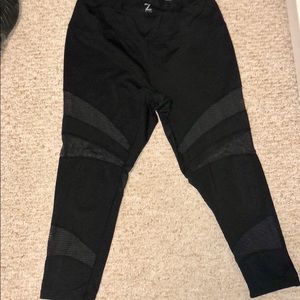 Zella cropped mesh cutout leggings